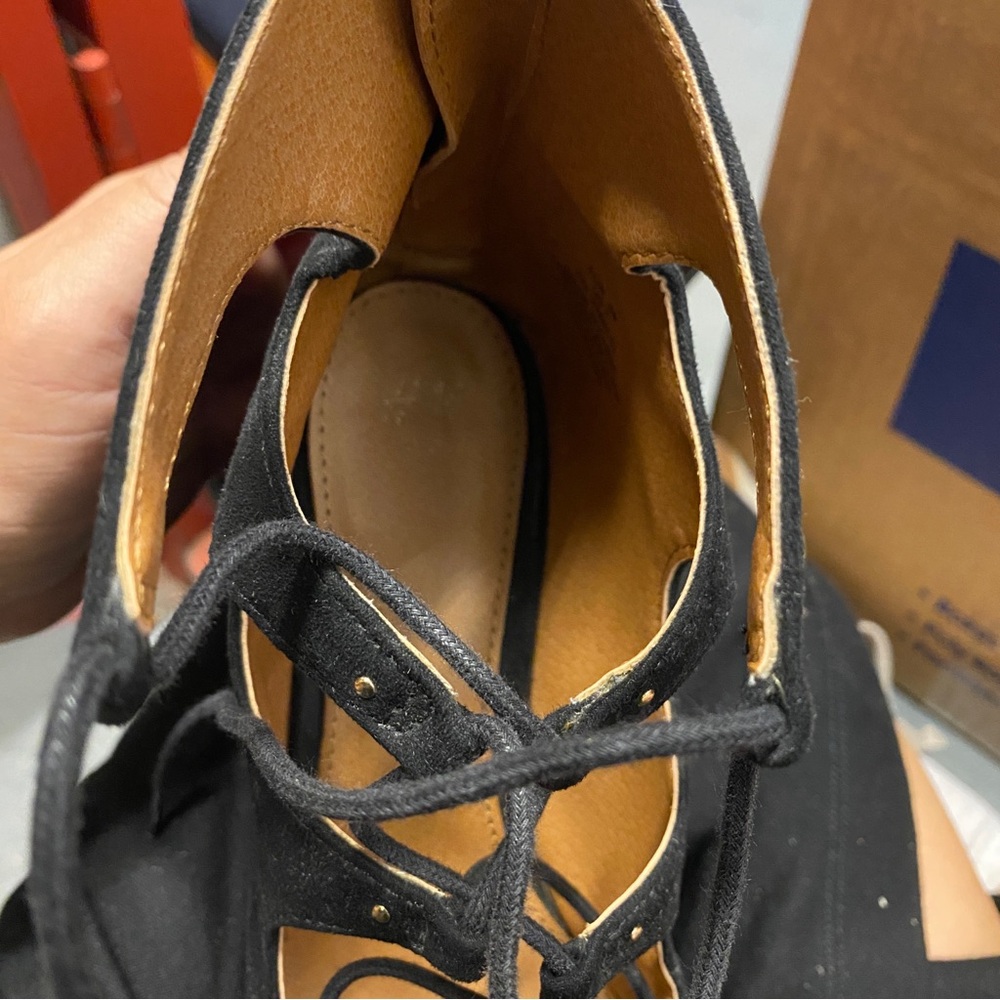H&M Block-Heel Ankle-High Lace-Up Pumps | Size 7 - Picture 5 of 6